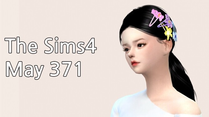 Sims 4 Hair 371F at May Sims