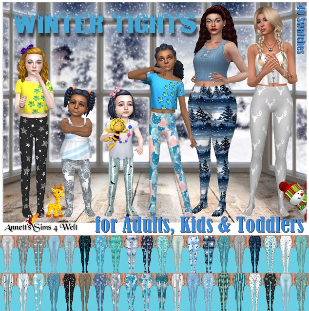 Sims 4 Winter Tights 2020 at Annett’s Sims 4 Welt