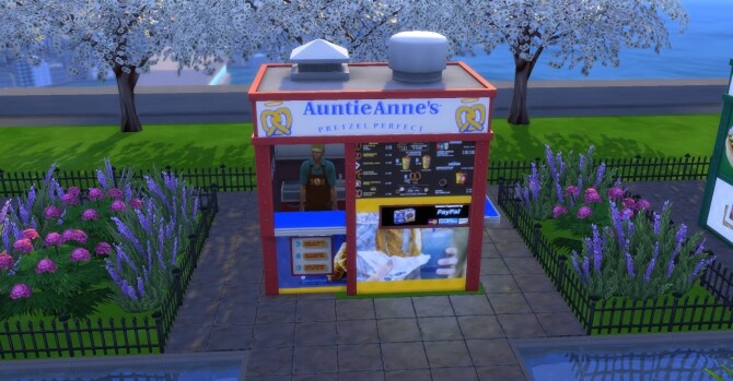 Sims 4 Auntie Annes coffee and pastry stand by ArLi1211 at Mod The Sims