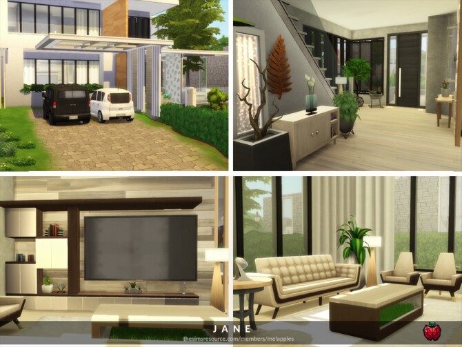 Sims 4 Jane home by melapples at TSR