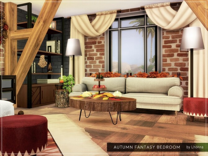 Sims 4 Autumn Fantasy Bedroom by Lhonna at TSR