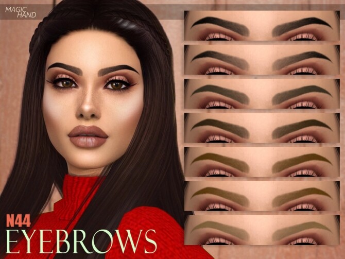 Sims 4 Eyebrows N44 by MagicHand at TSR