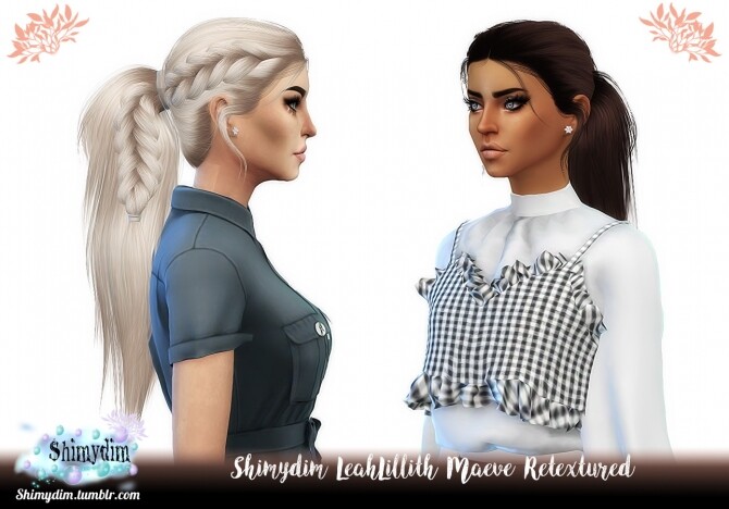 Sims 4 LeahLillith Maeve Hair Retexture at Shimydim Sims