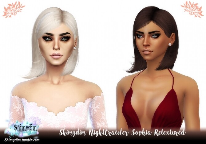 Sims 4 NightCrawler Sophia Hair Retexture at Shimydim Sims