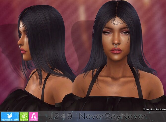 Sims 4 J249 NeverSayNever hair (P) at Newsea Sims 4
