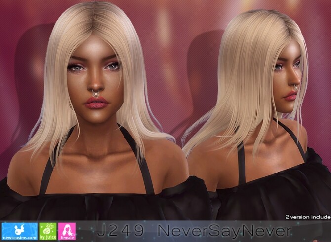 Sims 4 J249 NeverSayNever hair (P) at Newsea Sims 4