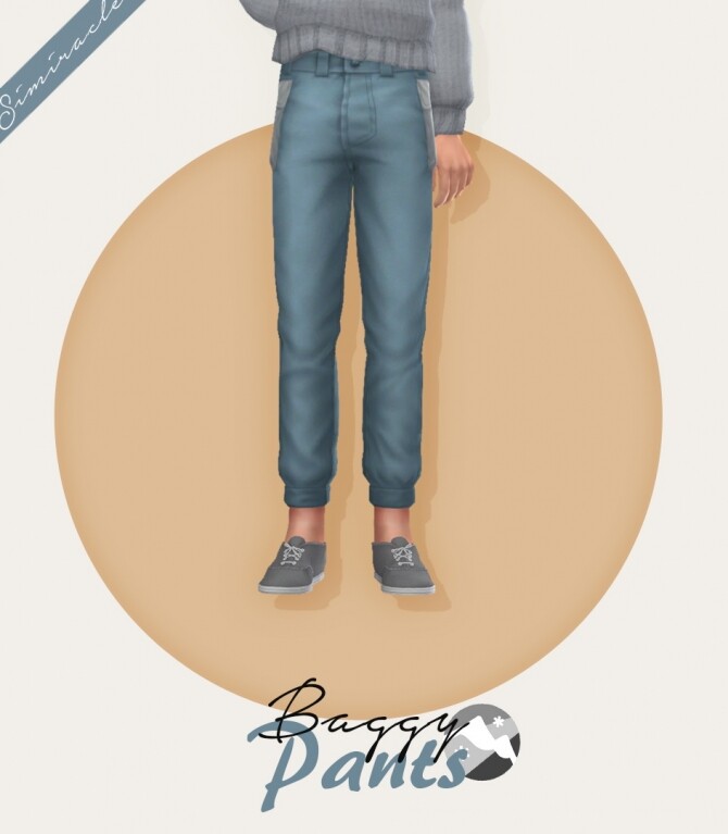 Sims 4 Baggy Pants Kids Version at Simiracle