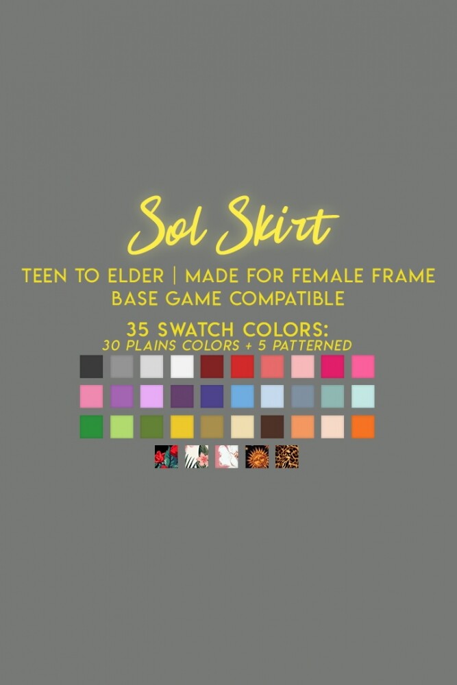 Sims 4 SOL SKIRT at Candy Sims 4