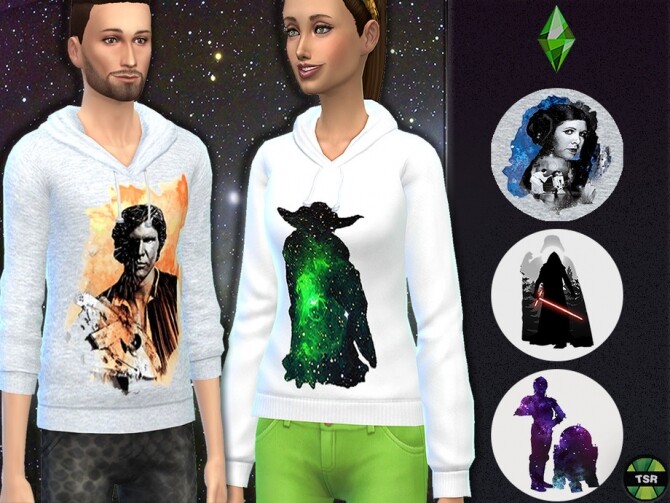 Sims 4 Star Wars themed hoodie by Pelineldis at TSR