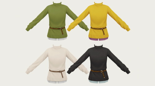 Sims 4 Sweater With Belt Kids Version at Simiracle