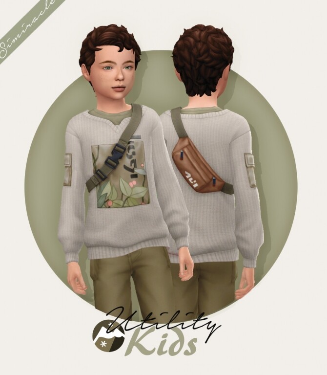 Sims 4 Utility Sweater Kids Version at Simiracle
