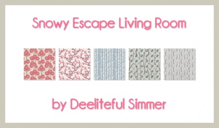 Snowy Escape living room recolors at Deeliteful Simmer