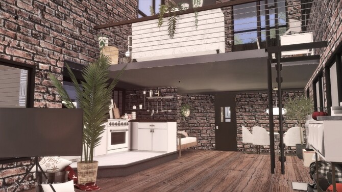 Sims 4 City Row Rental Home at SoulSisterSims