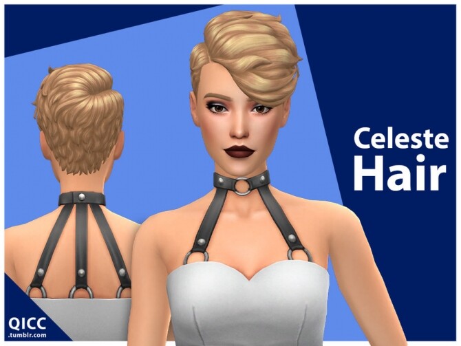 Sims 4 Celeste Hair by qicc at TSR