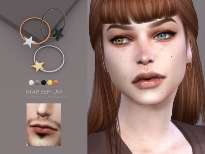 Sims 4 Star septum by sugar owl at TSR