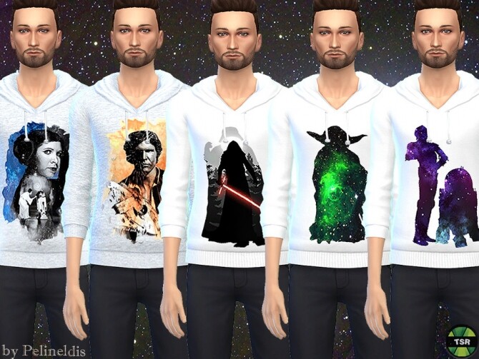 Sims 4 Star Wars themed hoodie by Pelineldis at TSR