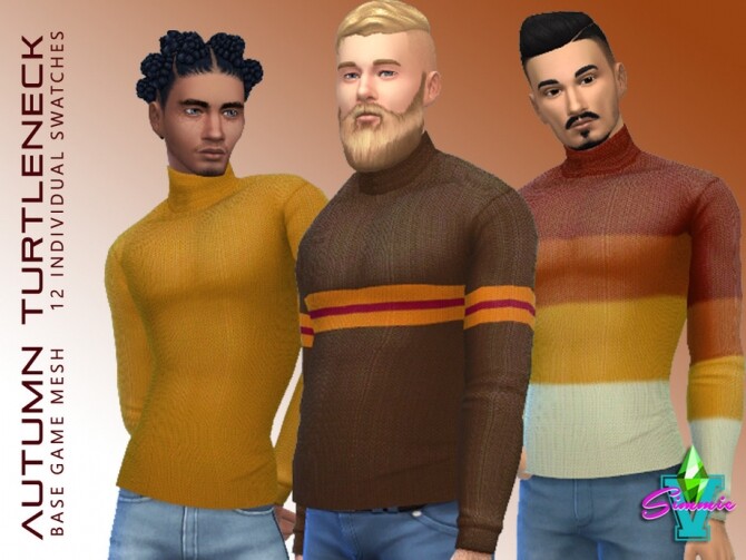 Sims 4 Autumn Turtleneck by SimmieV at TSR
