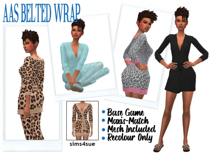 Sims 4 AAS’ BELTED WRAP at Sims4Sue