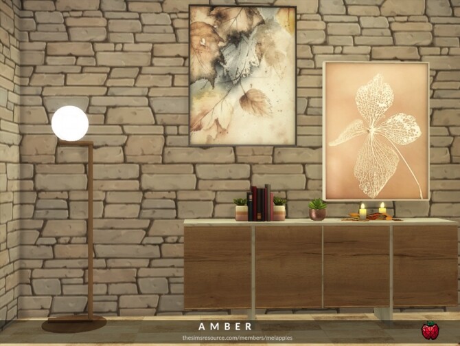 Sims 4 Amber living room by melapples at TSR