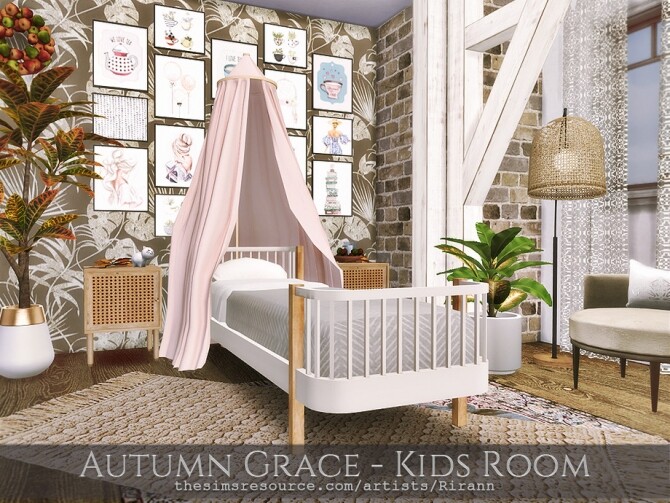 Sims 4 Autumn Grace Kids Room by Rirann at TSR