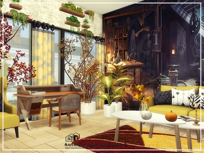 Sims 4 Autumn leaf bedroom 2 by Danuta720 at TSR