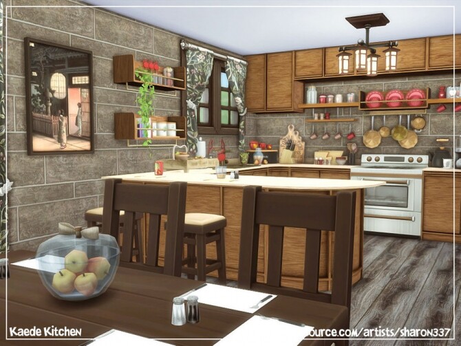 Sims 4 Kaede Kitchen by sharon337 at TSR