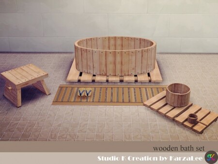Wooden bath set at Studio K-Creation