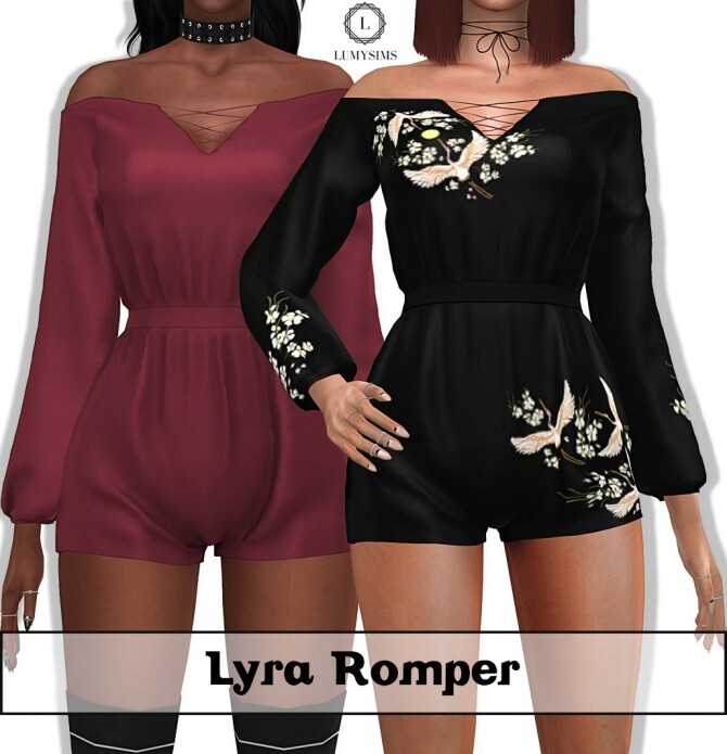 Sims 4 Lyra Romper at Lumy Sims