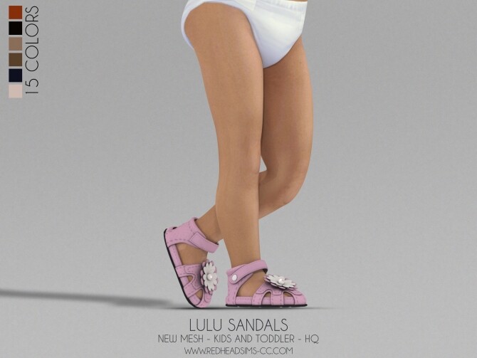 Sims 4 LULU SANDALS KIDS AND TODDLER at REDHEADSIMS