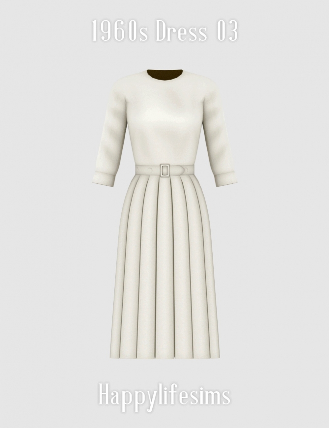 1960s Dress 03 at Happy Life Sims » Sims 4 Updates