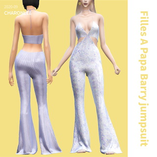 Sims 4 Filles A Papa Barry jumpsuit at Charonlee