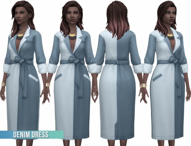 Sims 4 Denim Dress at Busted Pixels