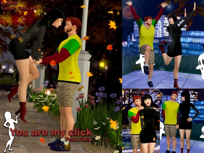 Sims 4 You are my click Pose Pack by Beto ae0 at TSR