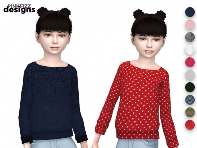 Sims 4 Junior Wool Jumper by Pinkfizzzzz at TSR