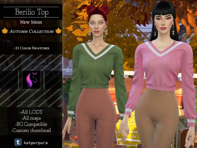 Sims 4 Berilio Top by KaTPurpura at TSR