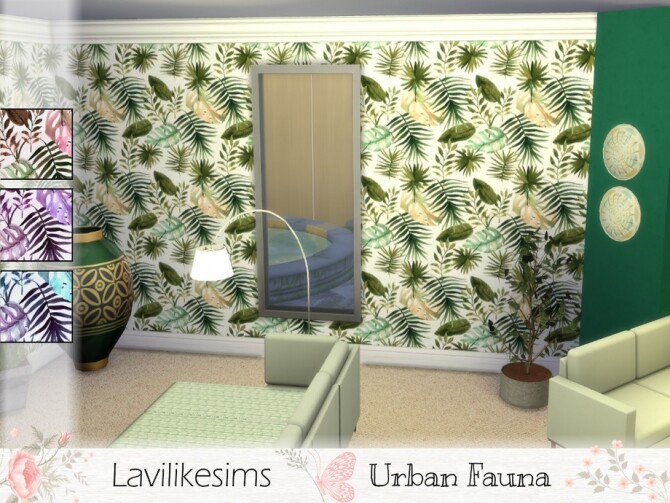 Sims 4 Urban Fauna wallpaper by lavilikesims at TSR