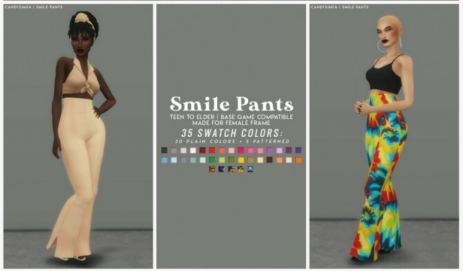 Sims 4 SMILE PANTS at Candy Sims 4