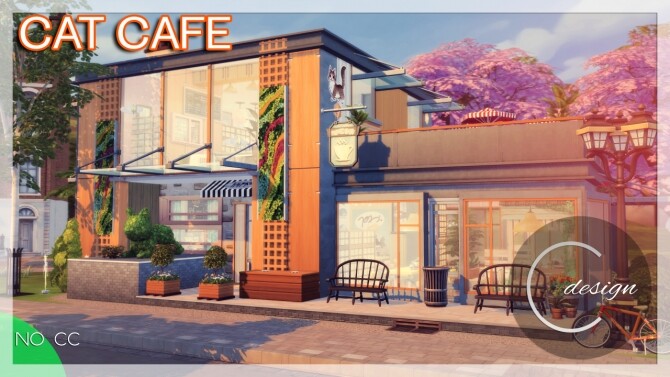 Sims 4 Cat Cafe at Cross Design