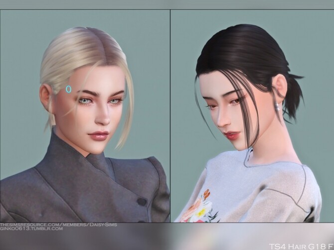 Sims 4 Female Hair G18 by Daisy Sims at TSR