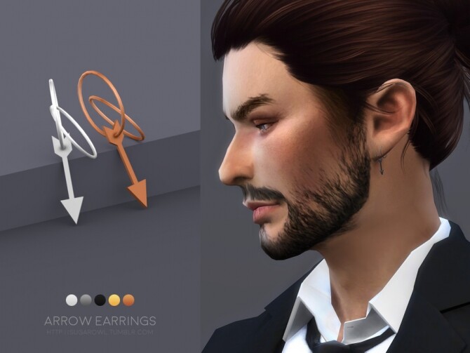 Sims 4 Arrow earrings by sugar owl at TSR