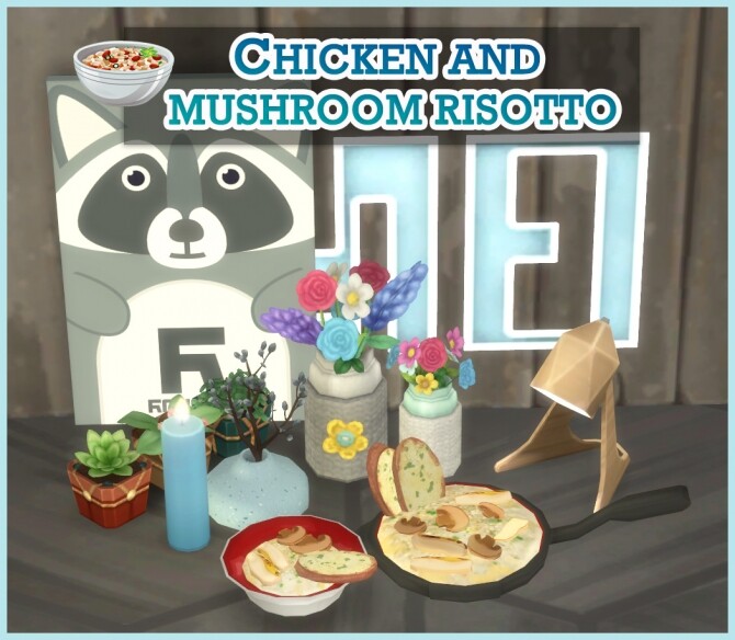 Sims 4 CHICKEN AND MUSHROOM RISOTTO at Icemunmun