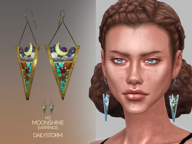 Sims 4 MoonShine Earrings by DailyStorm at TSR