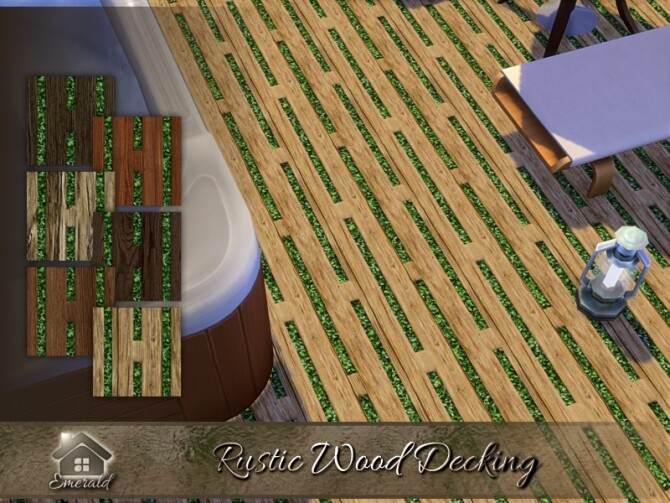 Sims 4 Rustic Wood Decking by emerald at TSR