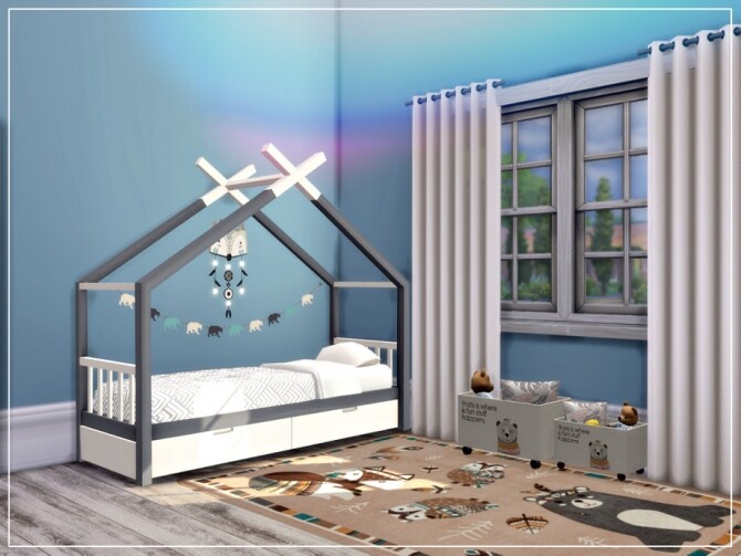 Sims 4 Blue Kids ROOM by Summerr Plays at TSR