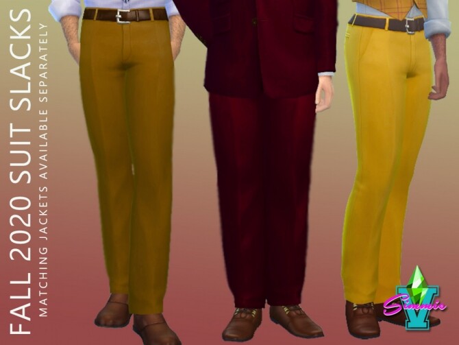 Sims 4 Fall 2020 Suit Slacks by SimmieV at TSR