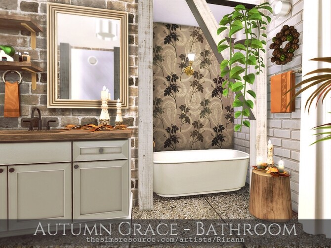 Sims 4 Autumn Grace Bathroom by Rirann at TSR