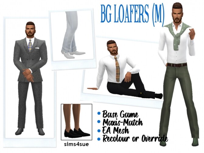 Sims 4 BG LOAFERS M at Sims4Sue