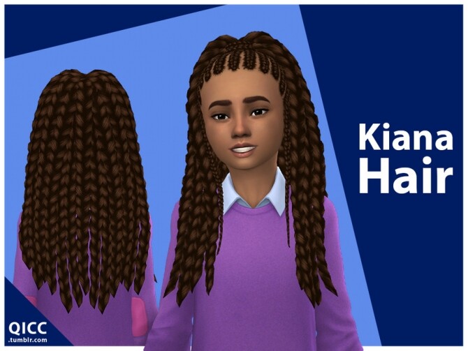 Sims 4 Kiana Hair by qicc at TSR