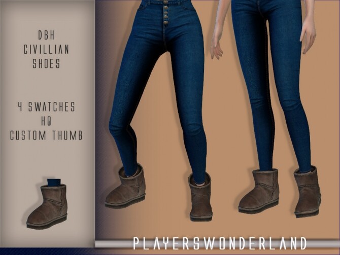 Sims 4 DBH Civilian Shoes by PlayersWonderland at TSR