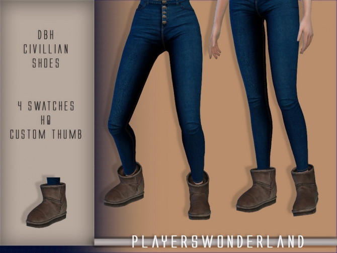 DBH Civilian Shoes by PlayersWonderland at TSR » Sims 4 Updates